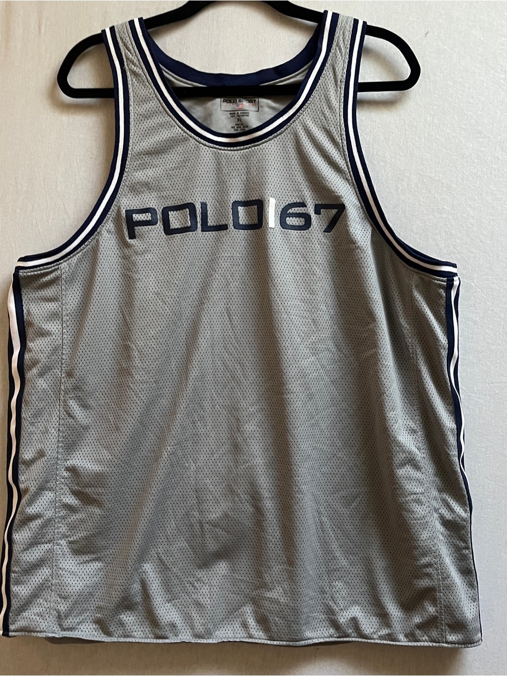 Polo Ralph Lauren Polo 67 Mesh Athletic Tank Navy Trim XL